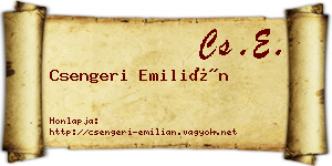Csengeri Emilián névjegykártya